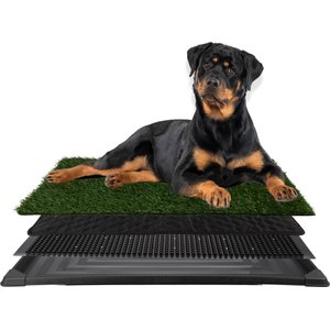Pet Adobe Washable Artificial Grass Dog Pee Pad with Tray, X-Large: 41 x 27-in