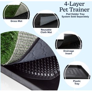 Pet Adobe Washable Artificial Grass Dog Pee Pads Refill, 3 count, Large: 35.5 x 23.5-in
