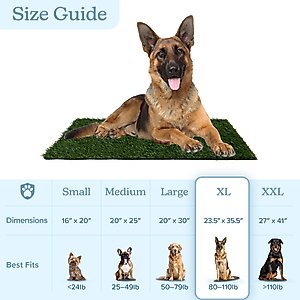 Pet Adobe Washable Artificial Grass Dog Pee Pads Refill, 3 count, Large: 35.5 x 23.5-in