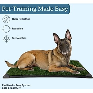 Pet Adobe Washable Artificial Grass Dog Pee Pads Refill, 3 count, Large: 35.5 x 23.5-in