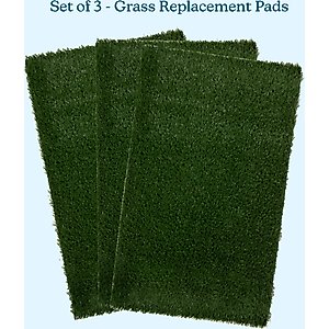 Pet Adobe Washable Artificial Grass Dog Pee Pads Refill, 3 count, Large: 35.5 x 23.5-in
