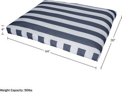Pet Adobe Water-Resistant Indoor/Outdoor Dog Bed with Removable Cover, Navy, Large slide 2 of 5