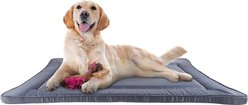 Pet Adobe Waterproof Crate Dog Bed, Gray, Large