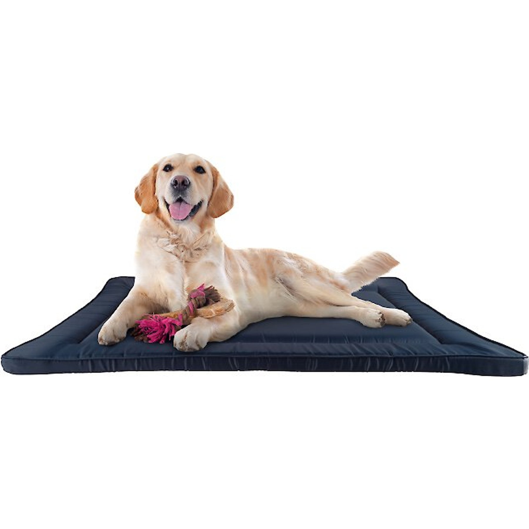 Pet Adobe Waterproof Crate Dog Bed, Navy, Large