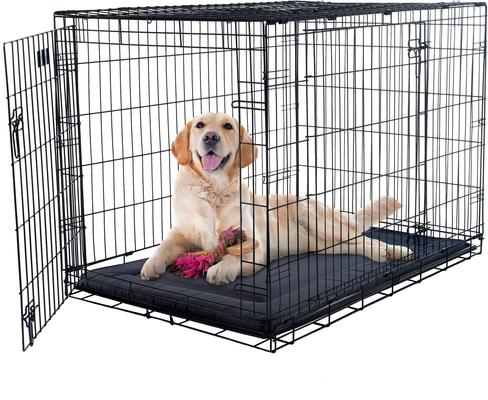 Show full view: Pet Adobe Waterproof Crate Dog Bed, Navy, Large slide 2 of 9