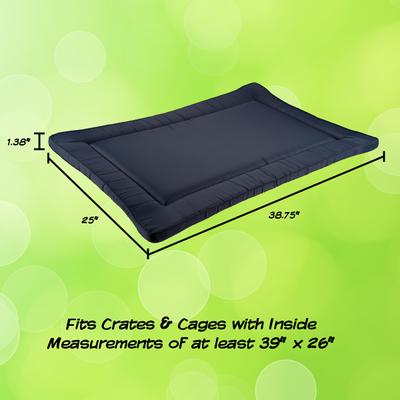 Show full view: Pet Adobe Waterproof Crate Dog Bed, Navy, Large slide 3 of 9