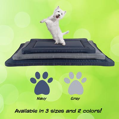 Show full view: Pet Adobe Waterproof Crate Dog Bed, Navy, Large slide 8 of 9