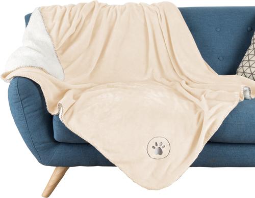 Show full view: Pet Adobe Waterproof Fuzzy Throw Blanket, Cream, Large slide 8 of 9