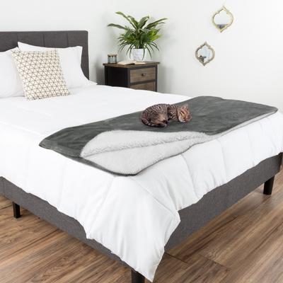 Show full view: Pet Adobe Waterproof Fuzzy Throw Blanket, Dark Gray, Large slide 2 of 9