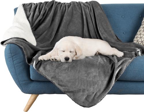 Show full view: Pet Adobe Waterproof Fuzzy Throw Blanket, Dark Gray, Large slide 7 of 9
