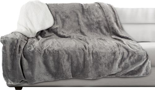 Show full view: Pet Adobe Waterproof Fuzzy Throw Blanket, Gray, X-Large slide 8 of 9