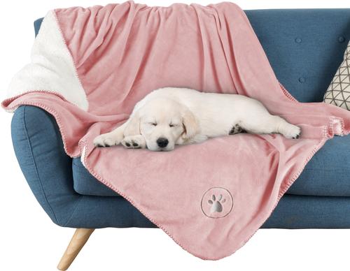 Show full view: Pet Adobe Waterproof Fuzzy Throw Blanket, Pink, Large slide 7 of 9