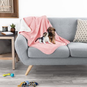 Pet Adobe Waterproof Fuzzy Throw Blanket, Pink, Medium