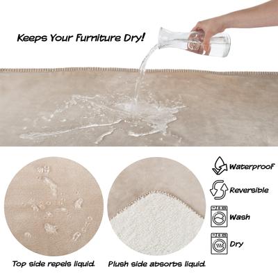 Show full view: Pet Adobe Waterproof Fuzzy Throw Blanket, Tan, Large slide 3 of 9