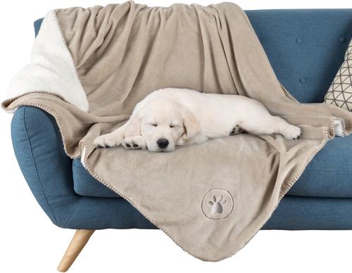 Show full view: Pet Adobe Waterproof Fuzzy Throw Blanket, Tan, Large slide 7 of 9