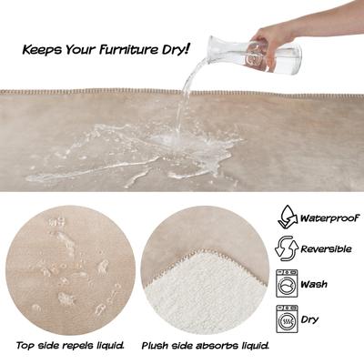 Show full view: Pet Adobe Waterproof Fuzzy Throw Blanket, Tan, Medium slide 3 of 9