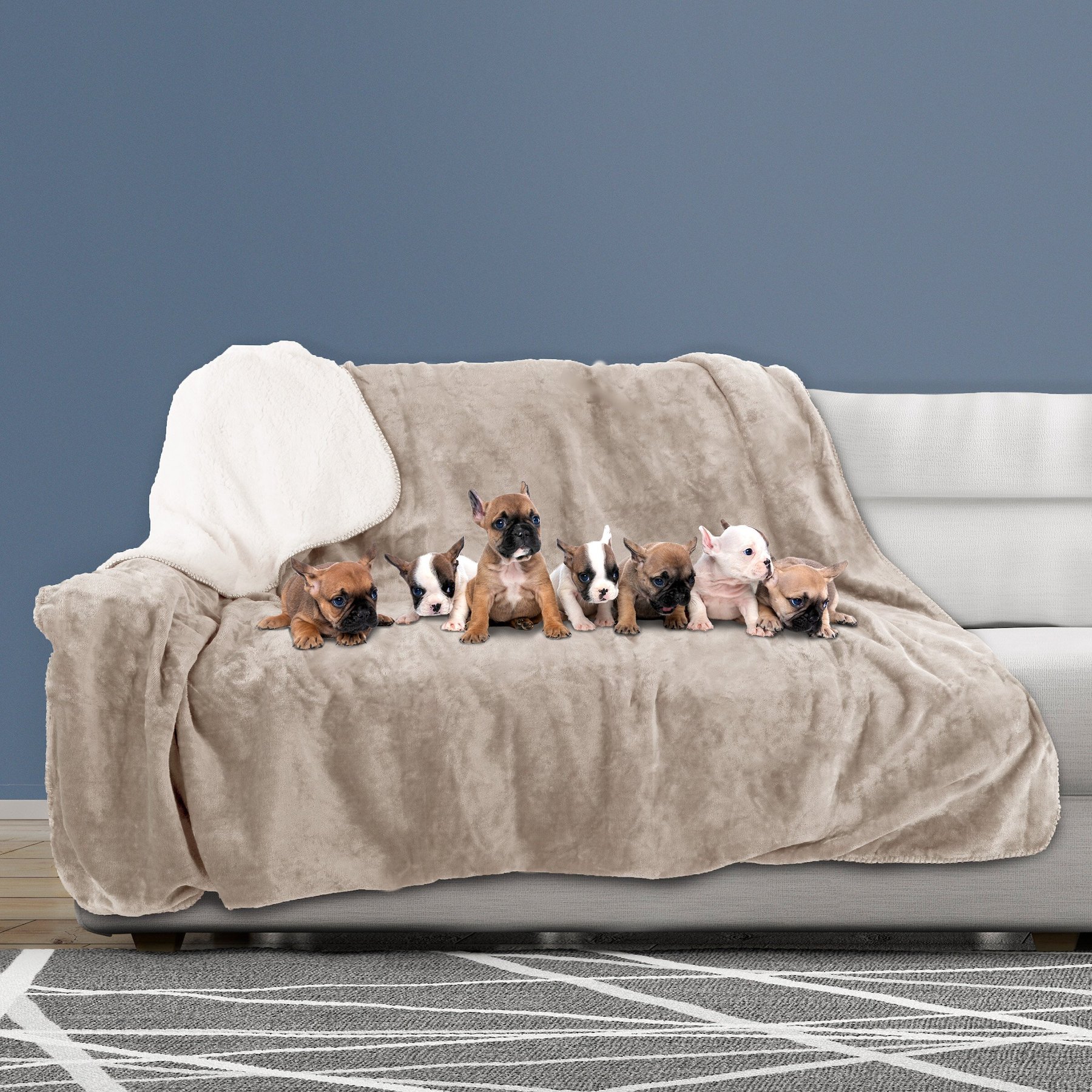 Pet Adobe Waterproof Fuzzy Throw Blanket, Tan, X-Large