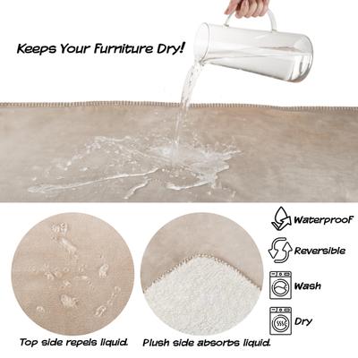 Show full view: Pet Adobe Waterproof Fuzzy Throw Blanket, Tan, X-Large slide 3 of 9