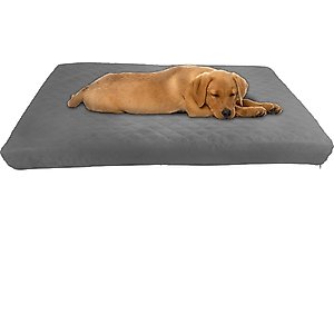 Pet Adobe Waterproof Indoor/Outdoor Memory Foam Dog Bed, Gray, Large