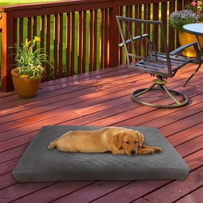 Show full view: Pet Adobe Waterproof Indoor/Outdoor Memory Foam Dog Bed, Gray, Large slide 7 of 10