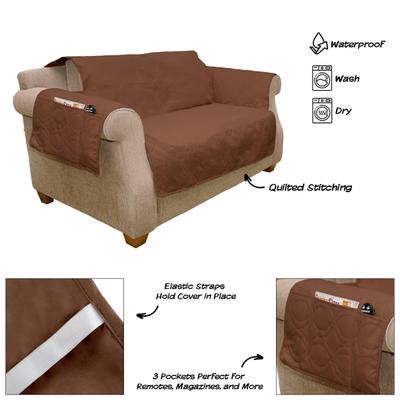 Show full view: Pet Adobe Waterproof Protector Cover, Love Seat, Brown slide 3 of 7