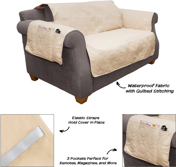 Show full view: Pet Adobe Waterproof Protector Cover, Love Seat, Tan slide 2 of 6
