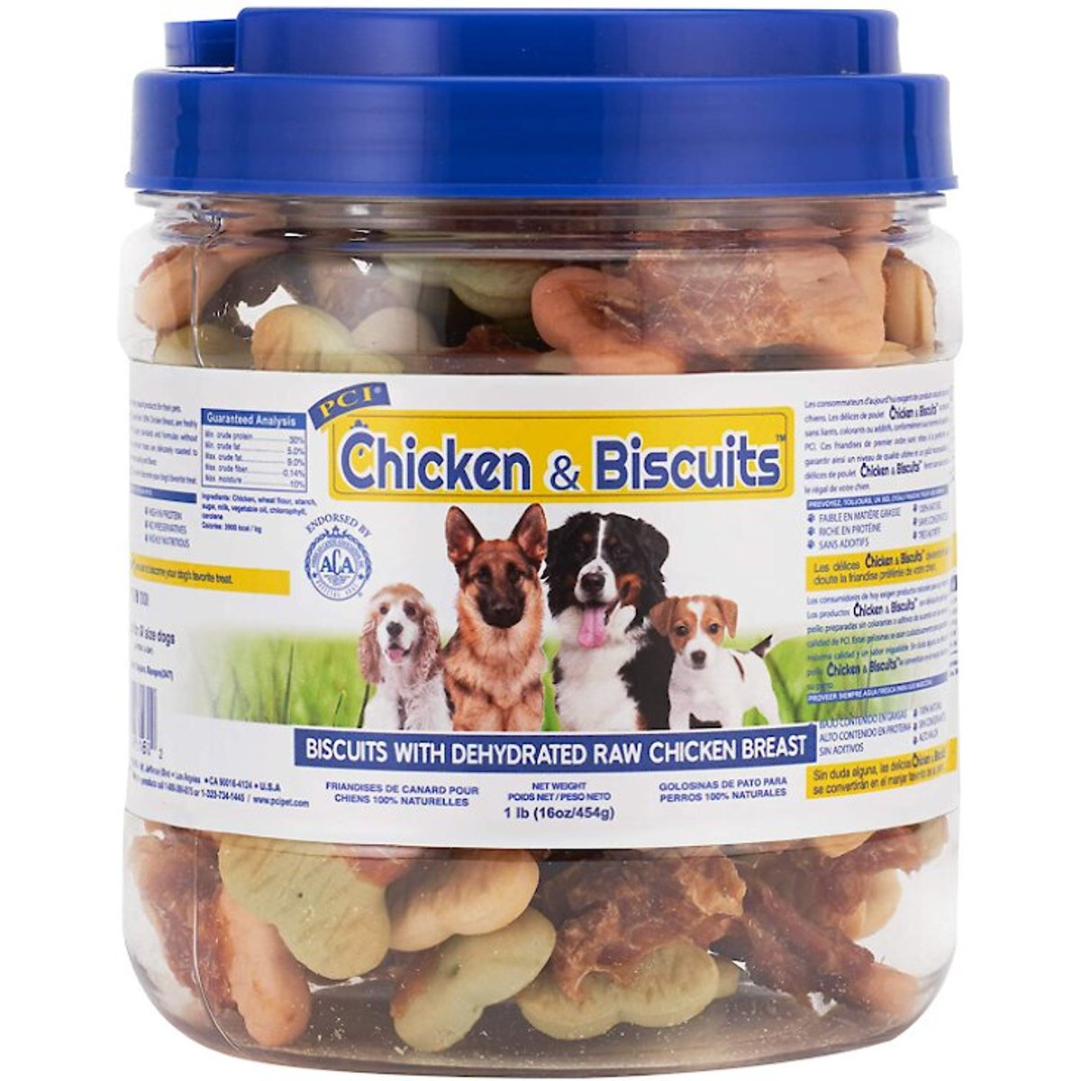 Pet Center Chicken & Biscuits Recipe Mini Dog Treats, 1-lb jar