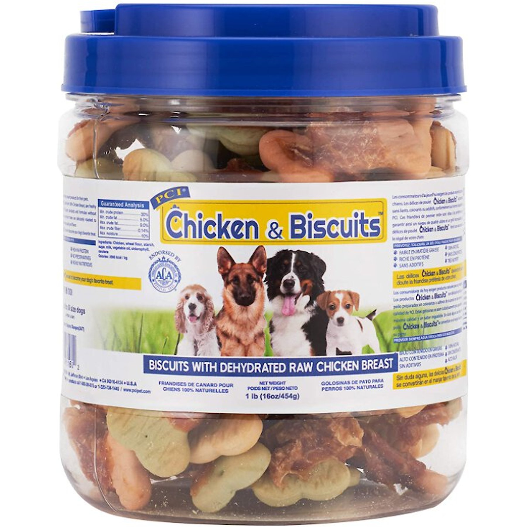 Pet Center Chicken & Biscuits Recipe Mini Dog Treats, 1-lb jar