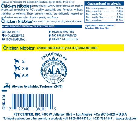 Show full view: Pet Center Chicken Nibbles Dog Treats, 1-lb jar slide 4 of 10