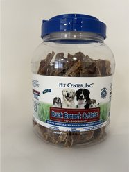 Pet Center Duck Breast Cutlet Dehydrated Dog Treats, 1-lb canister