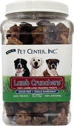 Pet Center Lamb Crunchers High Protein Dehydrated Dog Training Treats, 6-oz canister