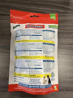 Show full view: Pet Center Quackers Duck Breast Dog Treats, 3-oz bag slide 3 of 6
