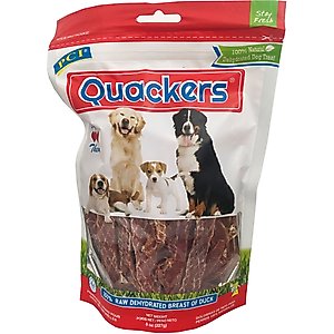 Pet Center Quackers Duck Breast Dog Treats, 8-oz bag