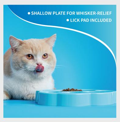 Show full view: Pet Dream House PAW Mini 2-in-1 Cat & Dog Slow Feeder & Lick Pad, Small, Blue slide 5 of 11
