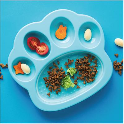 Show full view: Pet Dream House PAW Mini 2-in-1 Cat & Dog Slow Feeder & Lick Pad, Small, Blue slide 6 of 11