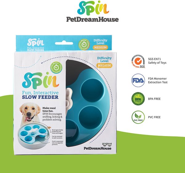 Pet Dream House SPIN Dual Sided Disc Interactive Lick Dog Feeder & Frisbee