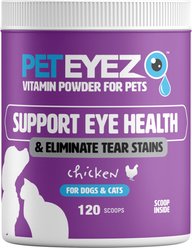 Pet Eyez Chicken Vision & Tear Stain Powder Supplement for Dogs & Cats, 4-oz jar