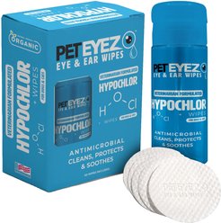 Pet Eyez Hypoclor Antimicrobial Dog & Cat Eye & Ear Wipes, 5-fl oz bottle