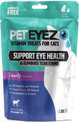 Pet Eyez Lamb Freeze-Dried Vision & Tear Stain Treats for Cats, 35 count
