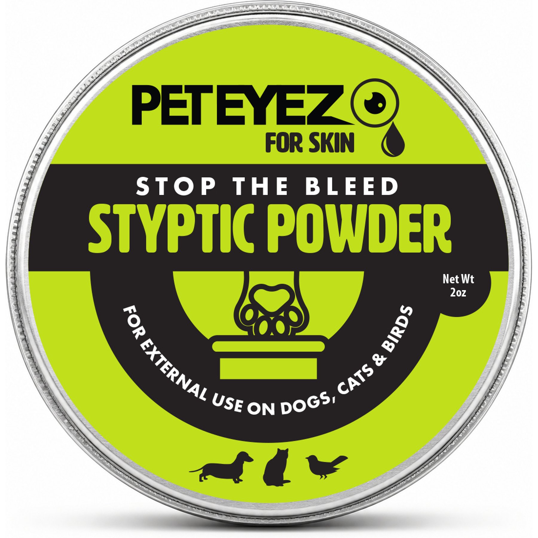 Pet Eyez Styptic Powder for Dogs & Cats, 2-oz can