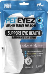 Pet Eyez Whitefish Freeze-Dried Vision & Tear Stain Treats for Dogs, 35 count
