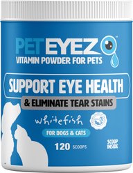Pet Eyez Whitefish Vision & Tear Stain Powder Supplement for Dogs & Cats, 4-oz jar