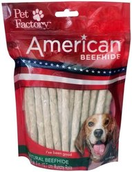 Pet Factory American Beefhide 5-inch Munch Mini Rolls Natural Flavored Chewy Dog Treats, 40 count