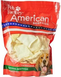 Pet Factory American Beefhide Chips Natural Flavored Chewy Dog Treats, 32-oz bag