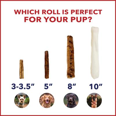 Show full view: Pet Factory Beefhide 10-inch Rolls Peanut Butter Flavored Dog Hard Chews, 1 count slide 8 of 10
