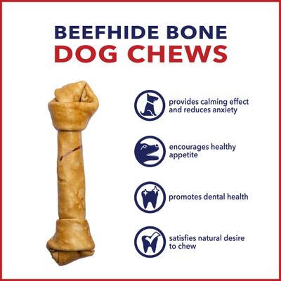 Show full view: Pet Factory Beefhide 12-inch Chicken Flavored Dog Bones, 1 count slide 9 of 10