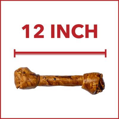 Show full view: Pet Factory Beefhide 12-inch Peanut Butter Flavored Dog Bones, 1 count slide 7 of 9