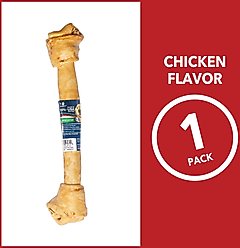 Pet Factory Beefhide 15-inch Chicken Flavored Dog Bones, 1 count slide 2 of 9