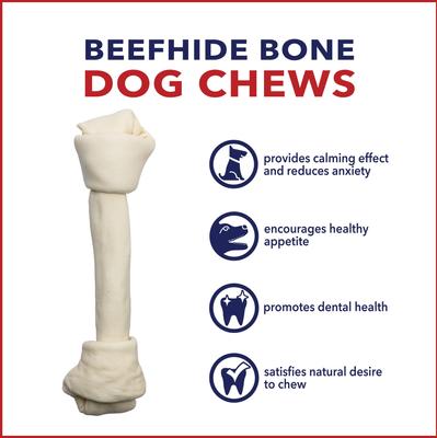 Show full view: Pet Factory Beefhide 20 to 22-inch Natural Flavored Dog Bones, 1 count slide 8 of 11