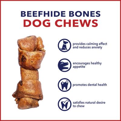 Show full view: Pet Factory Beefhide 4-inch Beef Flavored Dog Bones, 18 count slide 10 of 10